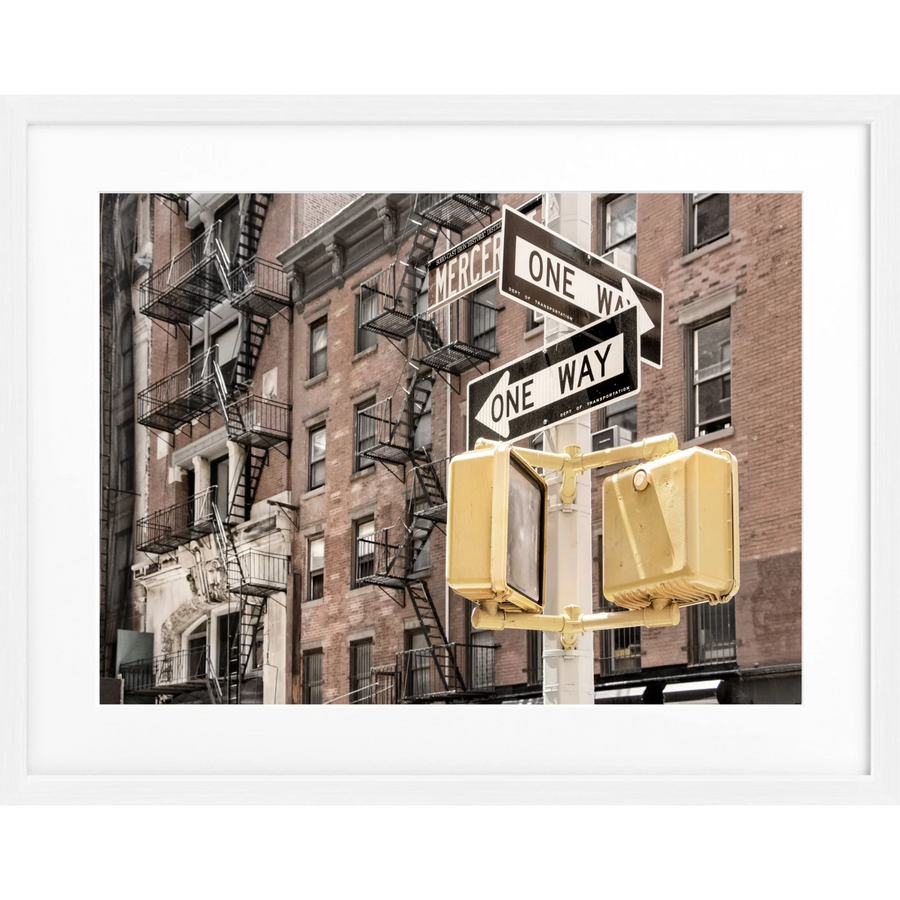 Poster New York NY82 - Weiss 1.5cm / S (31cm x 25cm) Motiv: