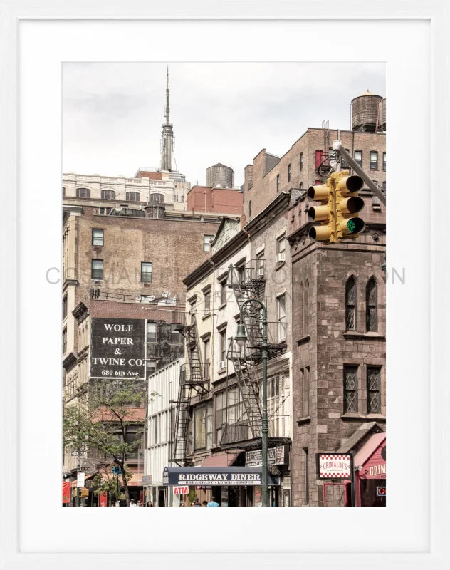 Poster New York NY85 - Weiss 1.5cm / S (25cm x 31cm) Motiv:
