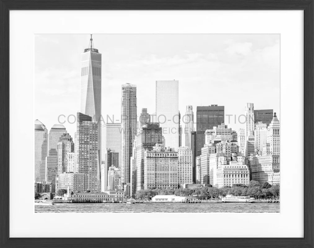 Poster New York ’Skyline’ NY115 - Schwarz matt 1.5cm