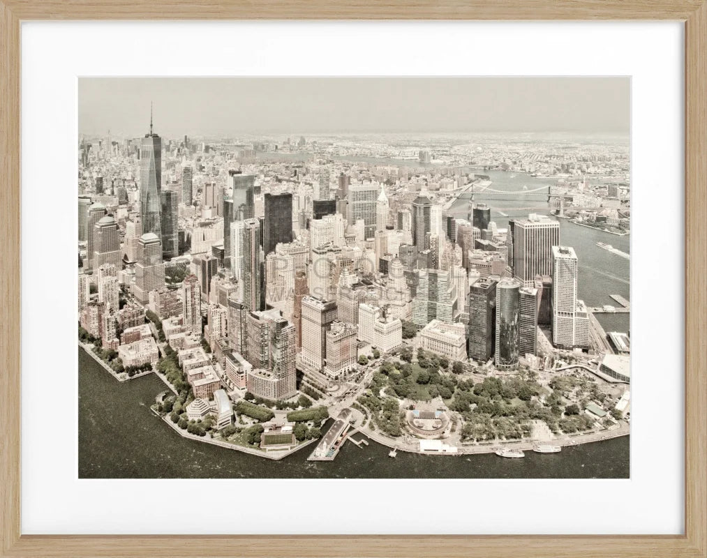 Poster New York ’Skyline’ NY37 - Eiche Furnier 1.5cm