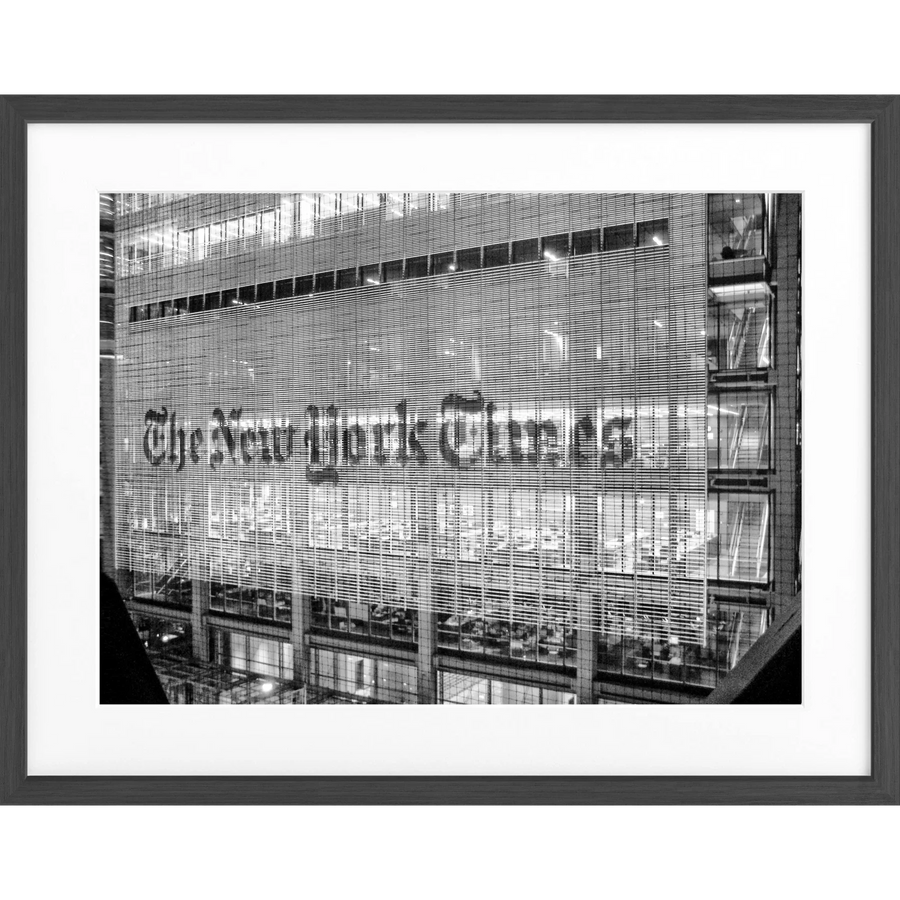 Poster New York Times NY98 - Schwarz matt 1.5cm / S (31cm x