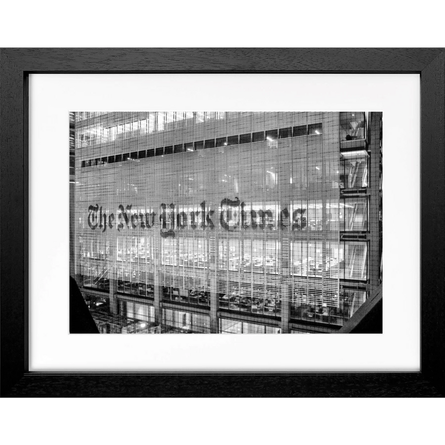 Poster New York Times NY98 - Rahmenfarbe: schwarz matt