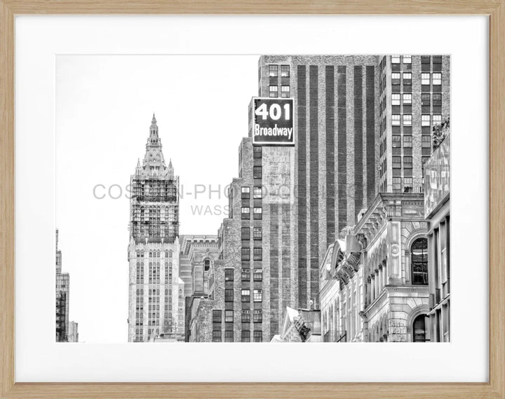 Poster New York ’Woolworth Building’ NY90 - Eiche
