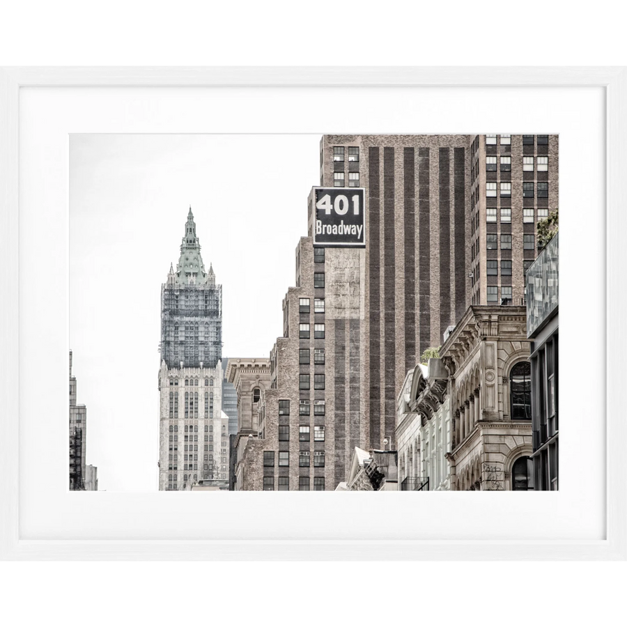 Poster New York ’Woolworth Building’ NY90 - Weiss 1.5cm
