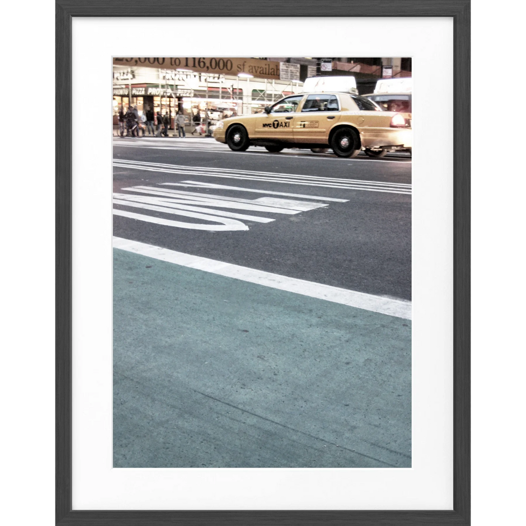 Poster New York ’Yellow Cap’ NY58 - Schwarz matt 1.5cm