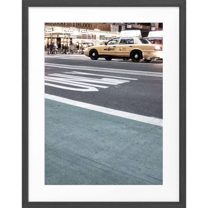 Poster New York ’Yellow Cap’ NY58 - Schwarz matt 1.5cm