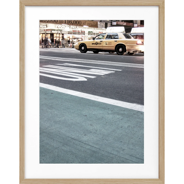 Poster New York ’Yellow Cap’ NY58 - Eiche Furnier 1.5cm