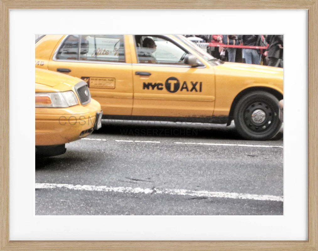 Poster New York ’Yellow Cap’ NY61 - Eiche Furnier 1.5cm