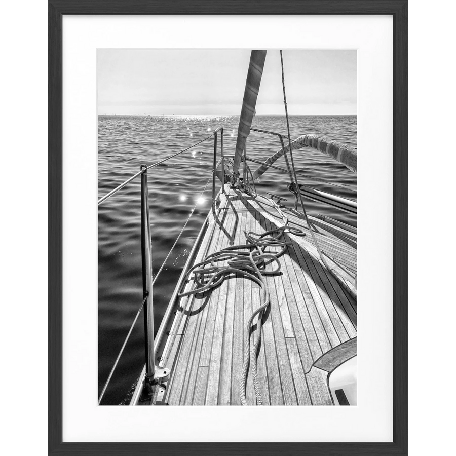 Poster Segelboot SAIL02 - Schwarz matt 1.5cm / S (25cm x