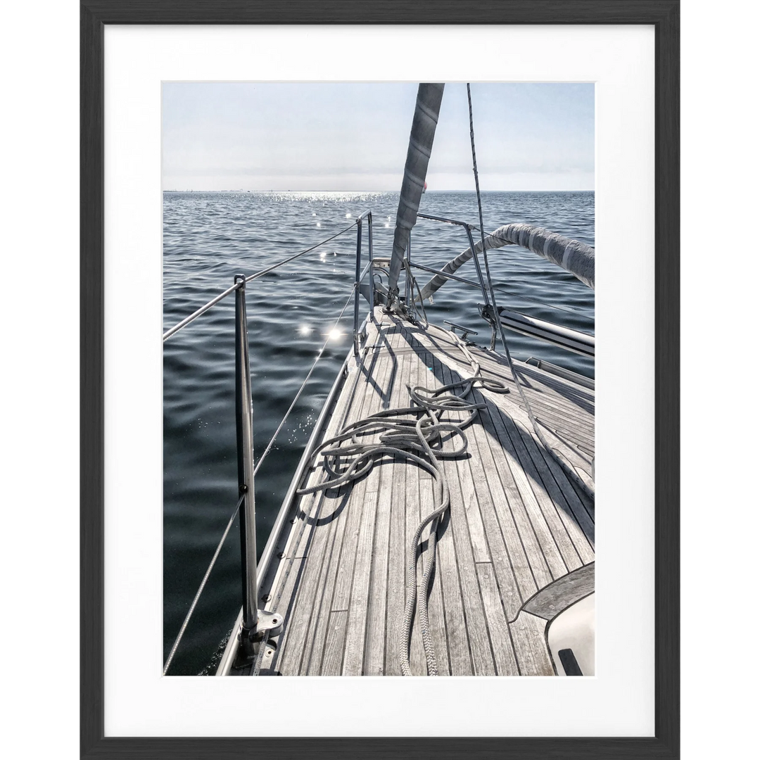 Poster Segelboot SAIL02 - Schwarz matt 1.5cm / S (25cm x