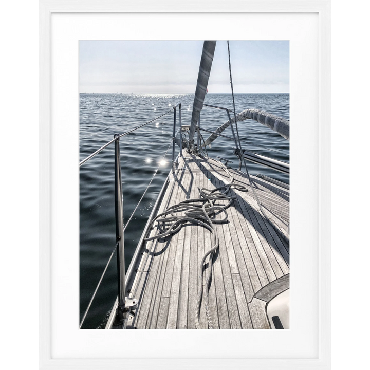 Poster Segelboot SAIL02 - Weiss 1.5cm / S (25cm x 31cm)