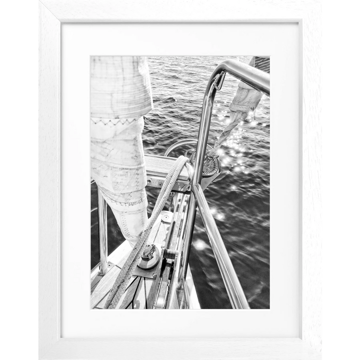 Poster Segelboot SAIL03 - Weiss 3cm / S (25cm x 31cm)