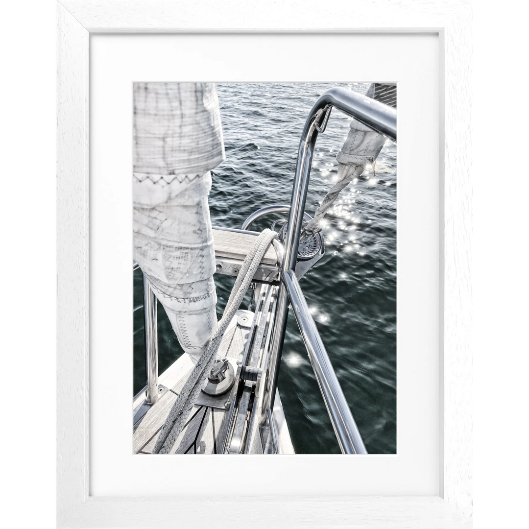 Poster Segelboot SAIL03 - Weiss 3cm / S (25cm x 31cm)