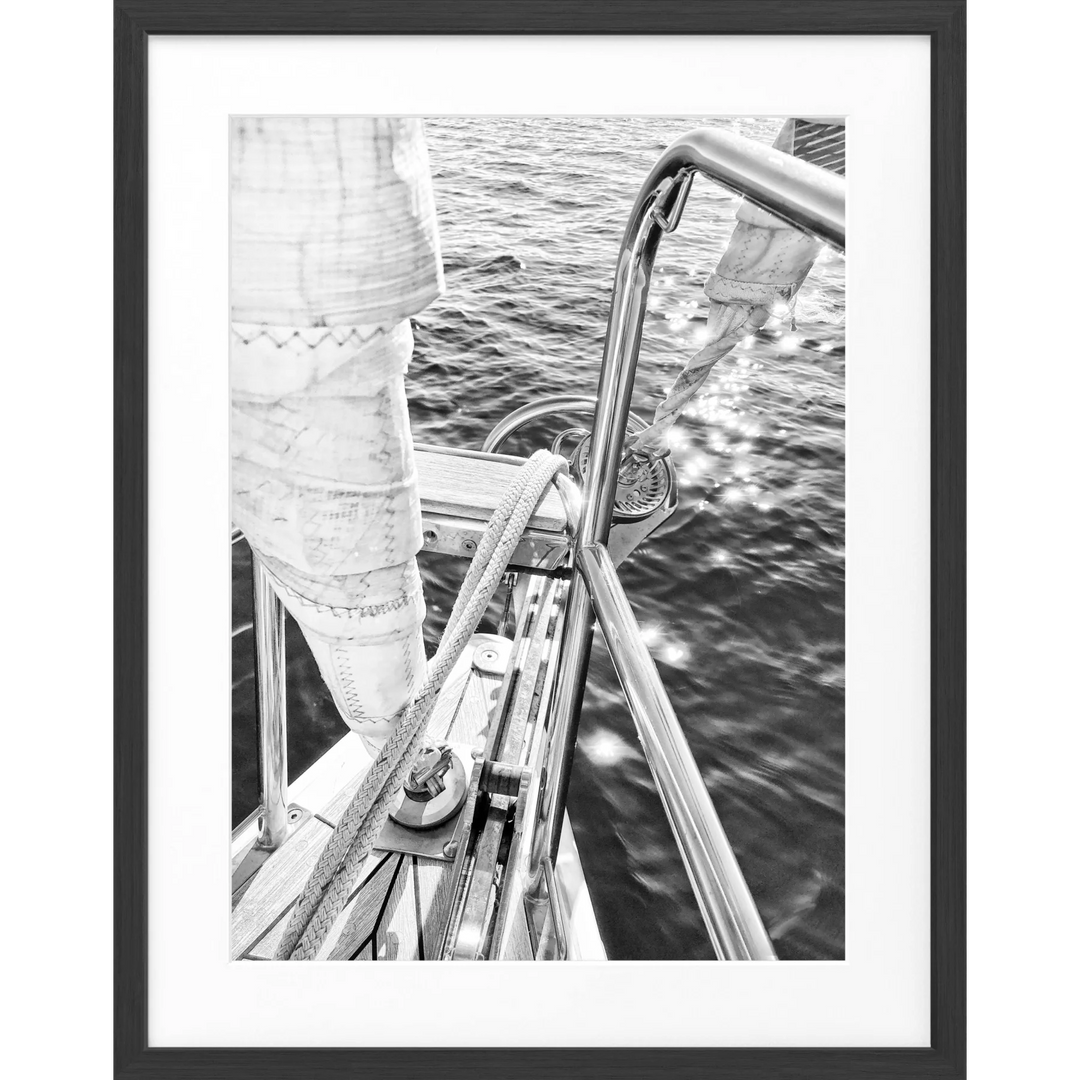 Poster Segelboot SAIL03 - Schwarz matt 1.5cm / S (25cm x