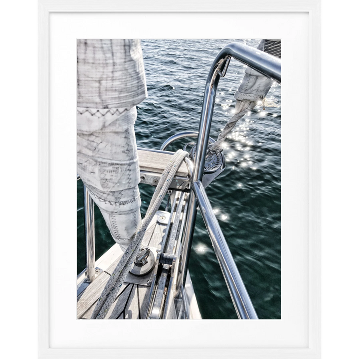 Poster Segelboot SAIL03 - Weiss 1.5cm / S (25cm x 31cm)