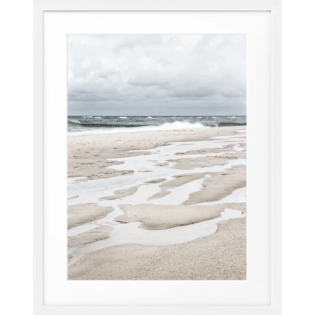 Poster ’Strand’ Sylt SY62 - Weiss 1.5cm / S (25cm x