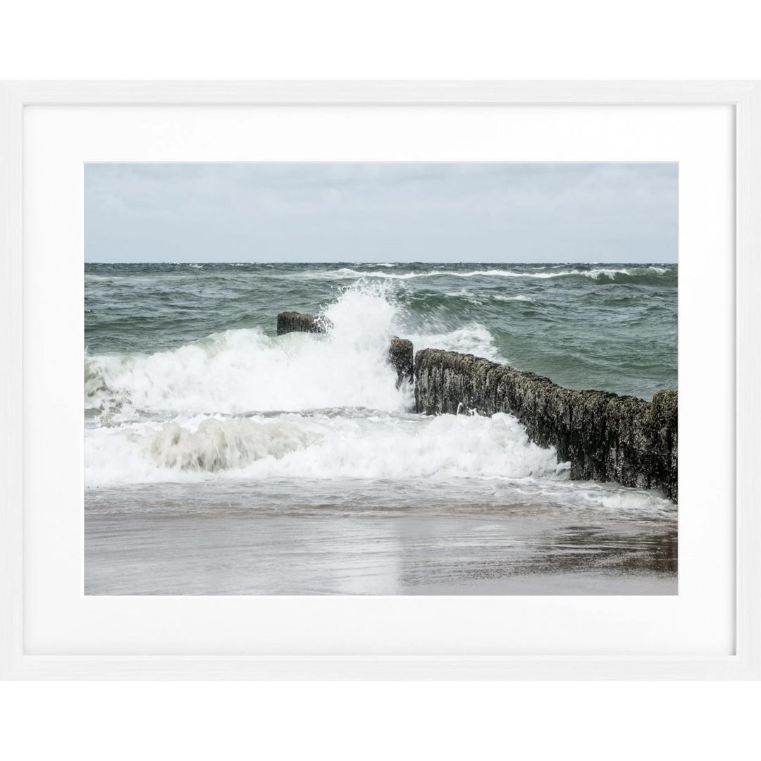 Poster Sylt ’Buhne’ SY57 - Weiss 1.5cm / S (31cm x