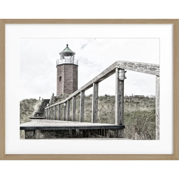Poster Sylt Leuchtturm ’Rotes Kliff’ SY11 - Eiche