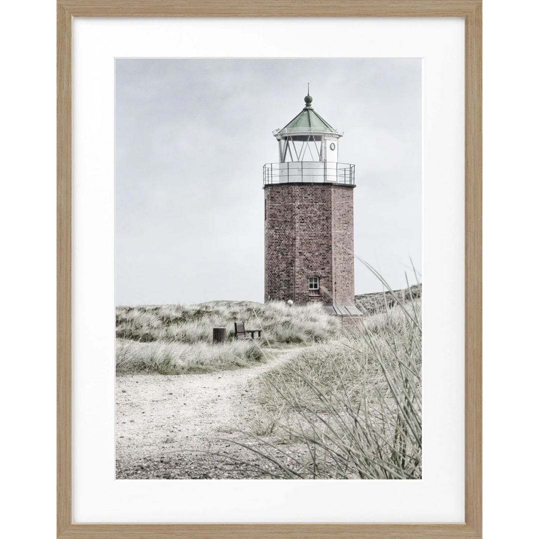 Poster Sylt Leuchtturm ’Rotes Kliff’ SY64 - Eiche