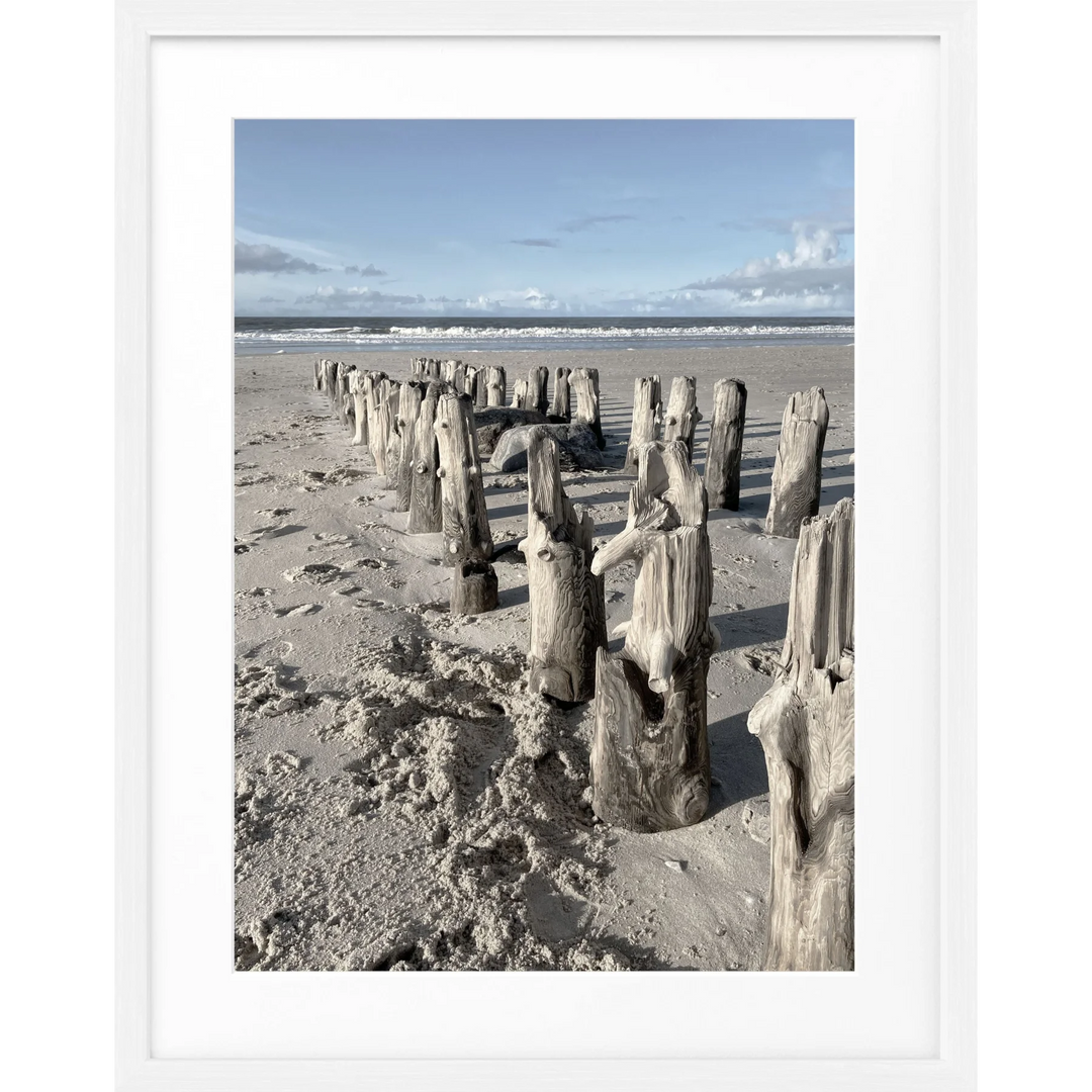 Poster Sylt ’Strand’ SY77 - Weiss 1.5cm / S (25cm x