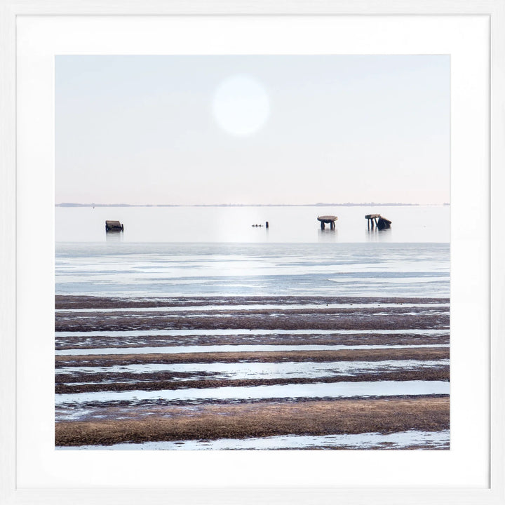 Poster ’Wattenmeer’ Sylt SY72Q - Weiss 1.5cm / Quadrat