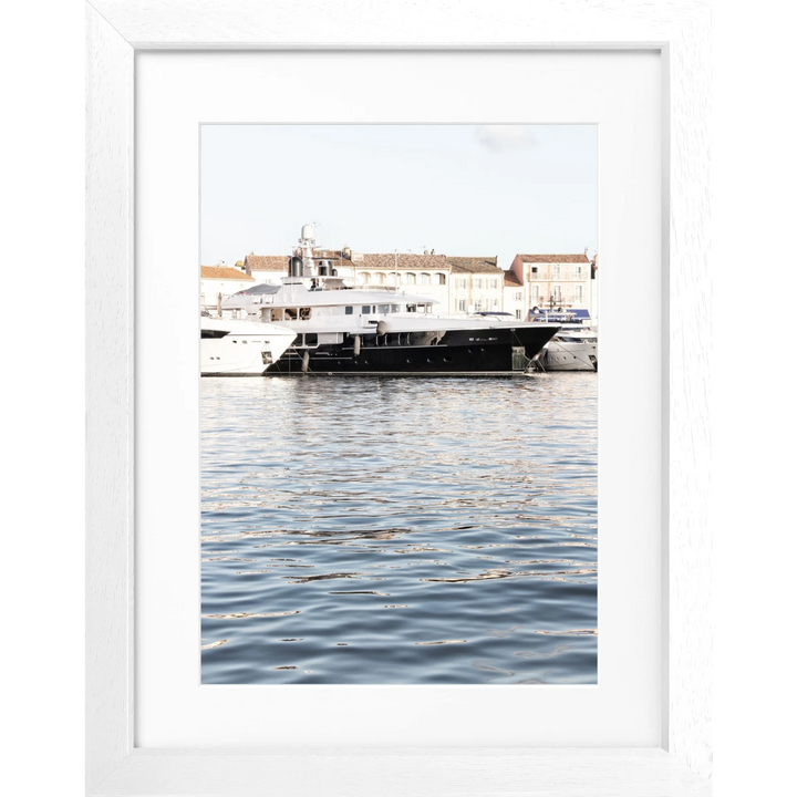 Poster ’Yacht Hafen’ Saint Tropez ST37 - Weiss 3cm / S